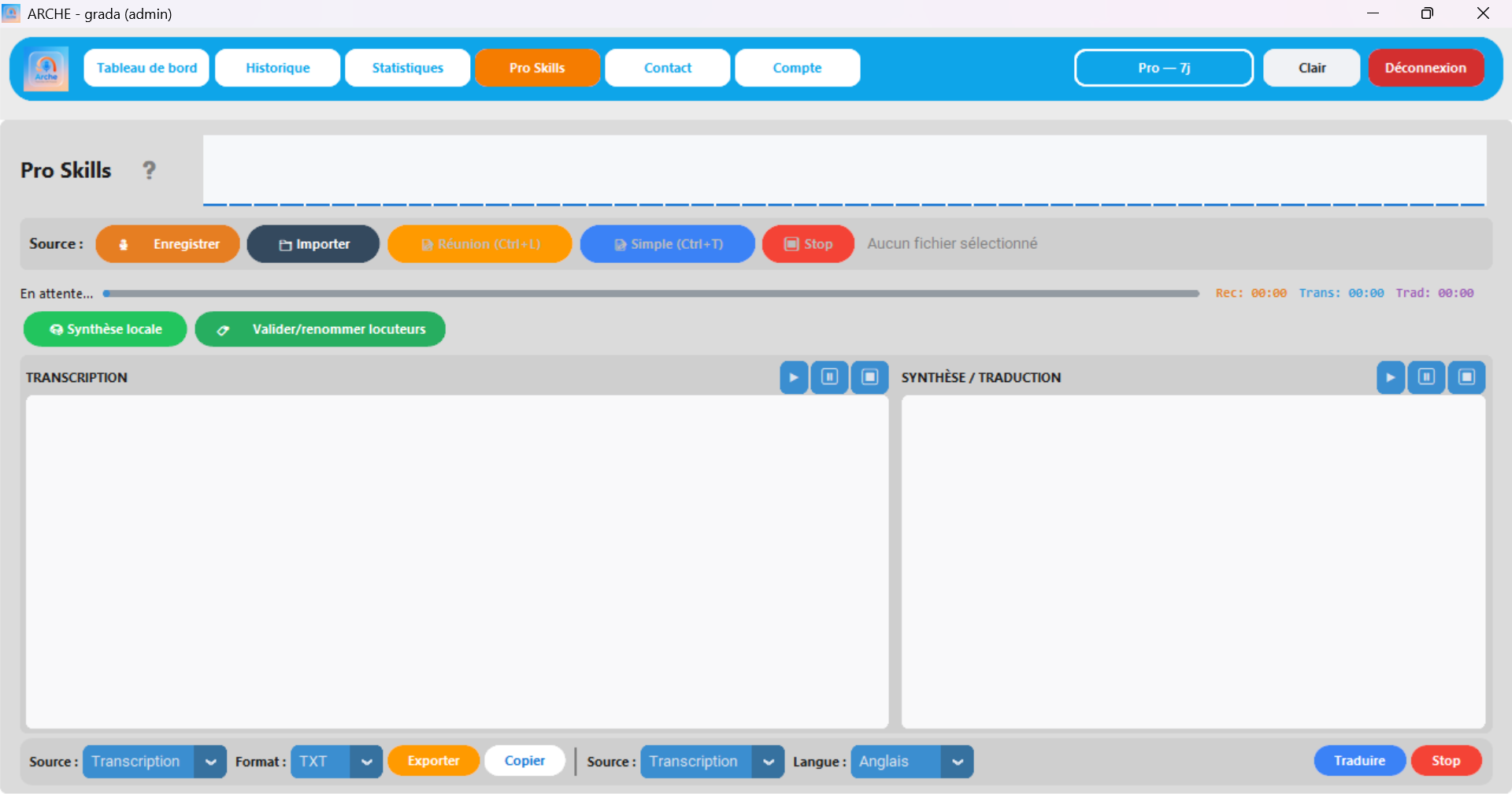Arche - Interface version Pro