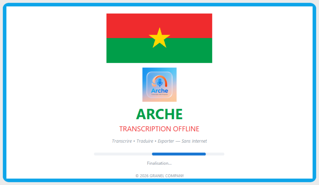 Arche - Ecran de démarrage