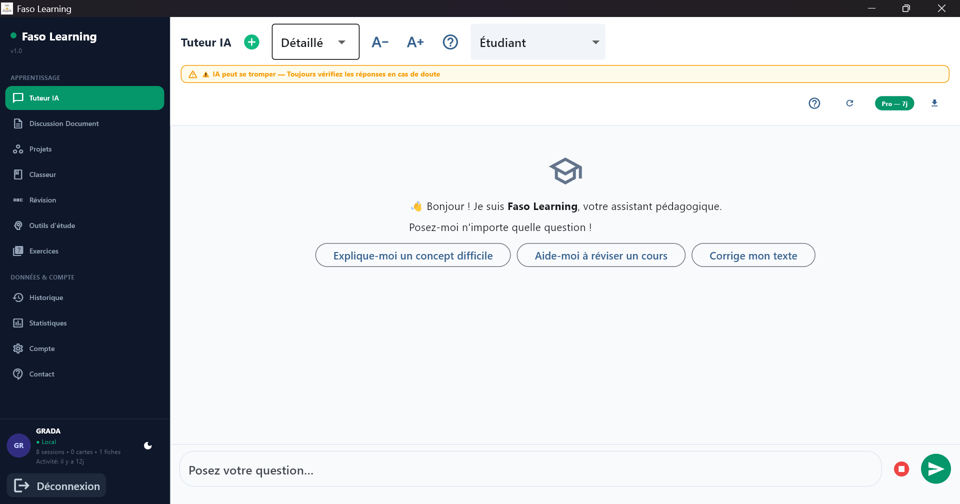 Faso Learning - Espace tuteur/enseignant